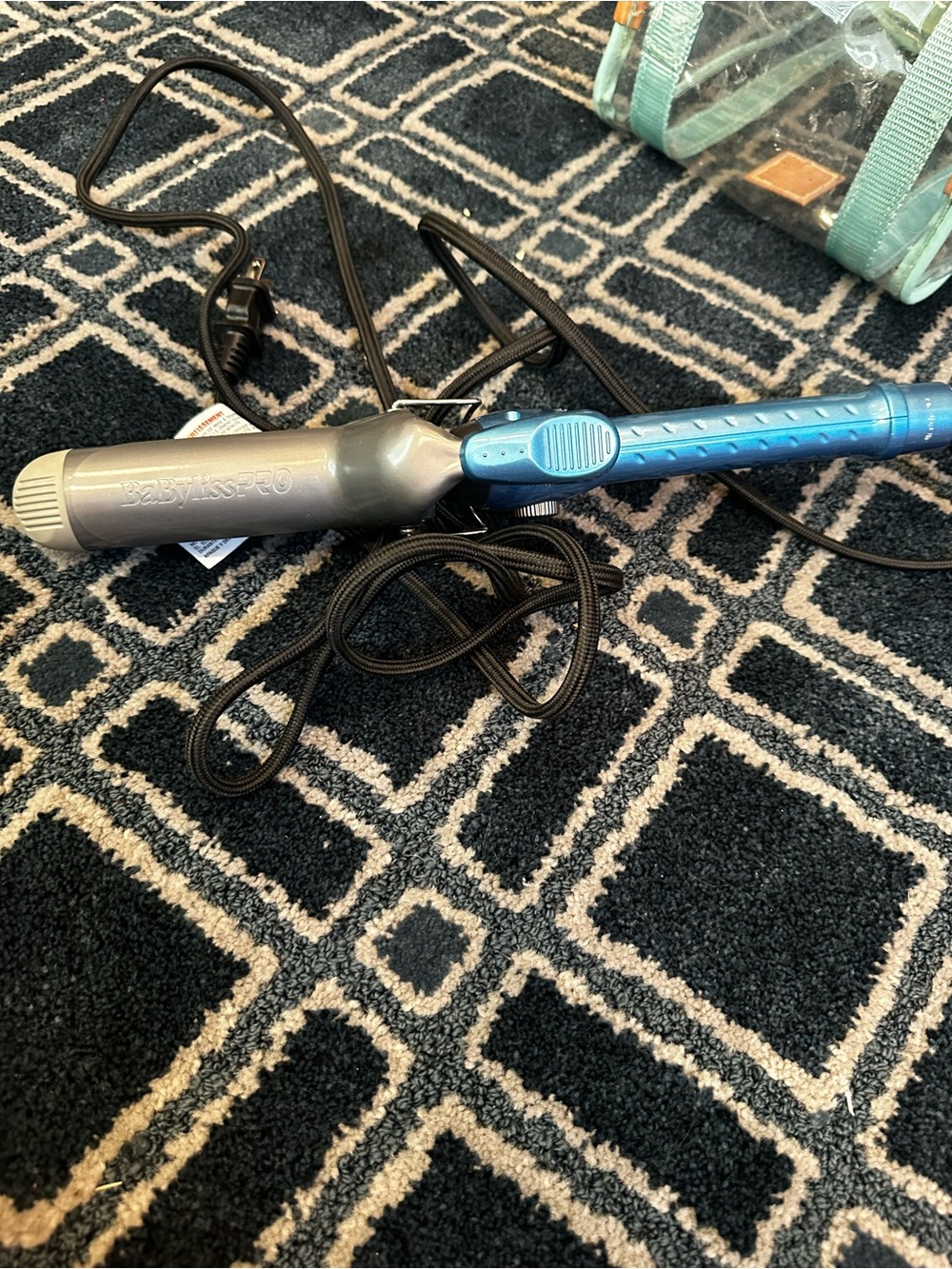 Blue and Silver Ceramic Hair Waver - Professional Styling Iron